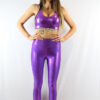 Purple Sparkle Full Length Leggings/Tights