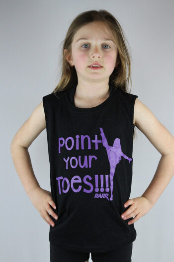 Point your Toes Youth Tank BLACK/PURPLE
