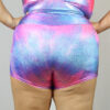 Candy Sparkle High Waisted Cheeky Shorts &#8211; Plus Size