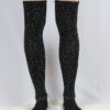 Rhinestone Knee High Football Socks Black