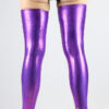 Purple Sparkle Extra long Stirr-up Spandex Legwarmers/ Knee High Socks