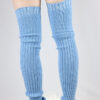 Extra long Stirr-up Knit Legwarmers Baby Blue