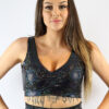 Black Shattered Sweet Scoop Sports Bra