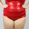 Red Sparkle High Waisted BRAZIL Scrunchie Bum Shorts &#8211; Plus Size | Pole Wear