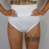 Matte White SUPER High Waisted BRAZIL Scrunch Bum Shorts