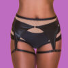Faux leather garters