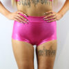 Pink Sparkle High Waist Cheeky Shorts