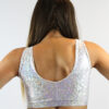 White Sparkle Sweet Scoop Sports Bra