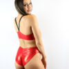Red sparkle Side Cut Out One Piece Leotard Bodysuit