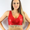 Red Sparkle Sweet Scoop Sports Bra