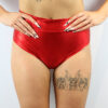 Red Sparkle Mid Waisted BRAZIL Scrunchie Bum Shorts | Pole Wear