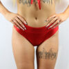Red Sparkle BRAZIL Fit Scrunchie Bum Shorts