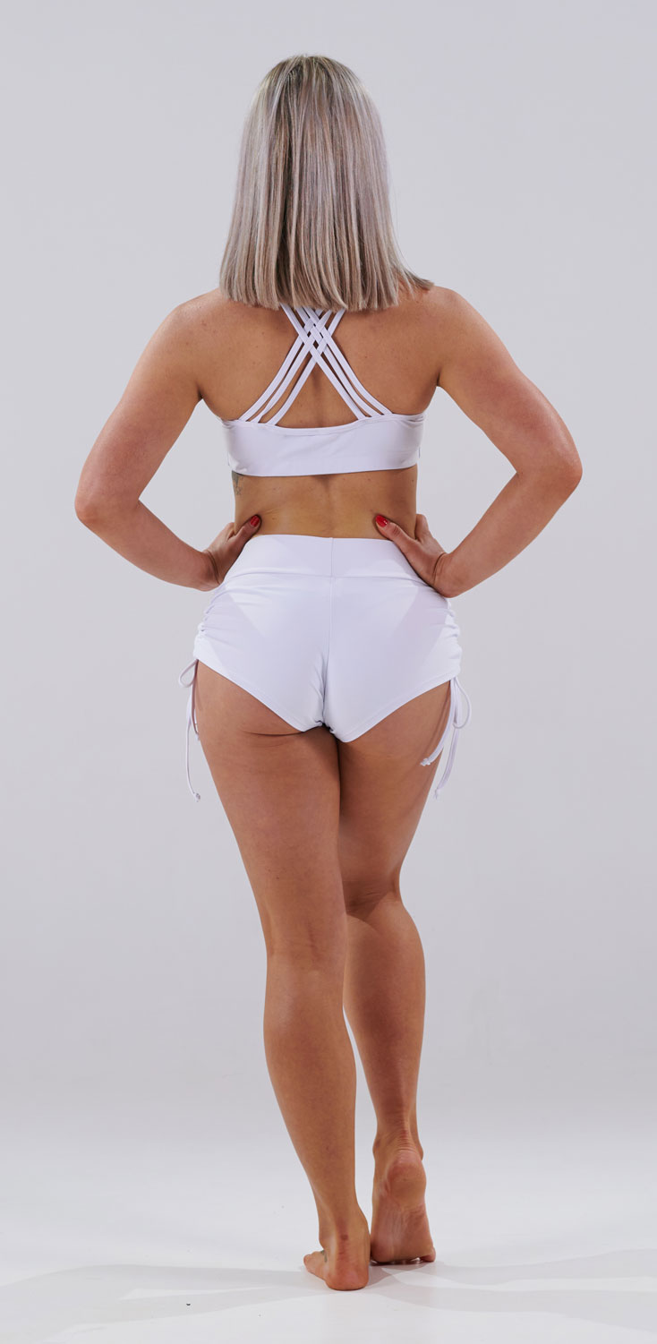 White pole sale shorts