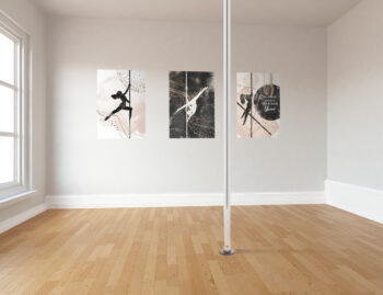 Pole dance wall art poster set of 3