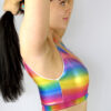 Rainbow Pride Sparkle Sweet Scoop Sports Bra