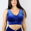 Velvet Sparkle Sweet Scoop Sports Bra &#8211; Sapphire