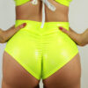Tokyo Sparkle Mid Waisted BRAZIL Scrunchie Bum Shorts &#8211; Neon City | Pole Wear