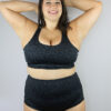 Carbon Animal High Waisted BRAZIL Scrunchie Bum Shorts &#8211; Plus Size | Pole Wear