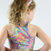 Retro Sparkle Crop Top Sports Bra Youth Girls