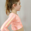 Ibiza Sparkle Long Sleeve Crop Top Youth Girls