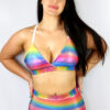 Rainbow Pride Sparkle High Waist Cheeky Shorts