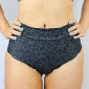 Carbon ANIMAL Mid Waisted BRAZIL Scrunchie Bum Shorts | Pole Wear