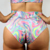 Retro Sparkle Mid Waisted BRAZIL Scrunchie Bum Shorts | Pole Wear