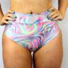 Retro Sparkle Mid Waisted BRAZIL Scrunchie Bum Shorts | Pole Wear