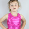 Pink Sparkle Long Line Crop Top Youth Girls