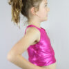 Pink Sparkle Long Line Crop Top Youth Girls