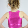 Pink Sparkle Long Line Crop Top Youth Girls