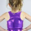 Purple Sparkle Long Line Crop Top Youth Girls