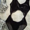 Goddess Edition Velvet Bodysuit &#8211; Black
