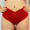 Velveteratti Low Waist Short &#8211; Glitter Red