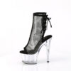 ADORE-1018RM Black Faux Suede-RS Mesh/Clear