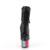 ADORE-1020RC Black Faux Leather/Rainbow Chrome