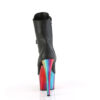 ADORE-1020RC Black Faux Leather/Rainbow Chrome