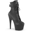 ADORE-1020Stretch Black Faux Leather/Black Matte