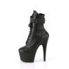 ADORE-1020Stretch Black Faux Leather/Black Matte