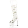 ADORE-700-48 White Elastic Band-Faux Leather/White Matte