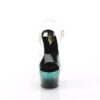 ADORE-708SS Clear/Black-Turquoise Multi Glitter