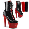 BEJEWELED-1020FH-7 Black-Red Patent/Red Rhinestone