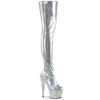 BEJEWELED-3000-7 Silver Stretch Holo Patent/Silver AB Rhinestone
