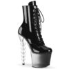 BLISS-1020BC Black Patent/Black-Clear Ombre