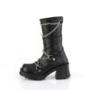 BRATTY-120 Black Vegan Leather