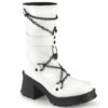 BRATTY-120 White Vegan Leather