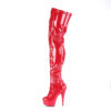 DELIGHT-3027 Red-Black Stretch. Patent/Red