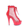 DELIGHT-600-33RM Red Faux Suede-RS Mesh/Red Matte
