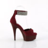 DELIGHT-625 Burgundy Faux Suede/Burgundy Matte