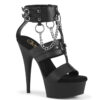 DELIGHT-661 Black Faux Leather/Black Matte